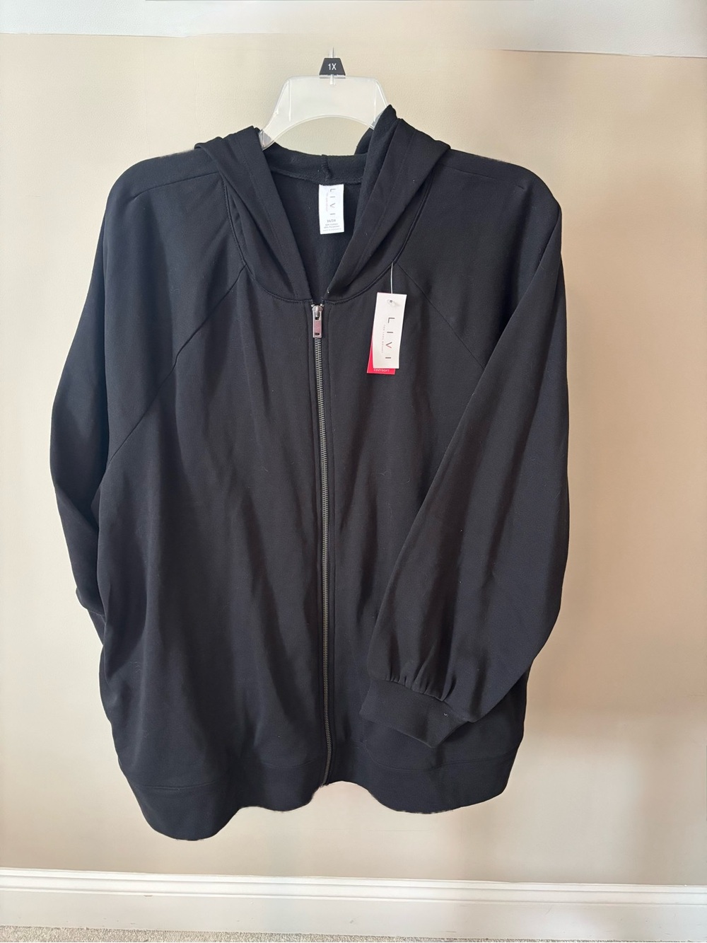 Lane Bryant Black Fleece-Lined Hoodie